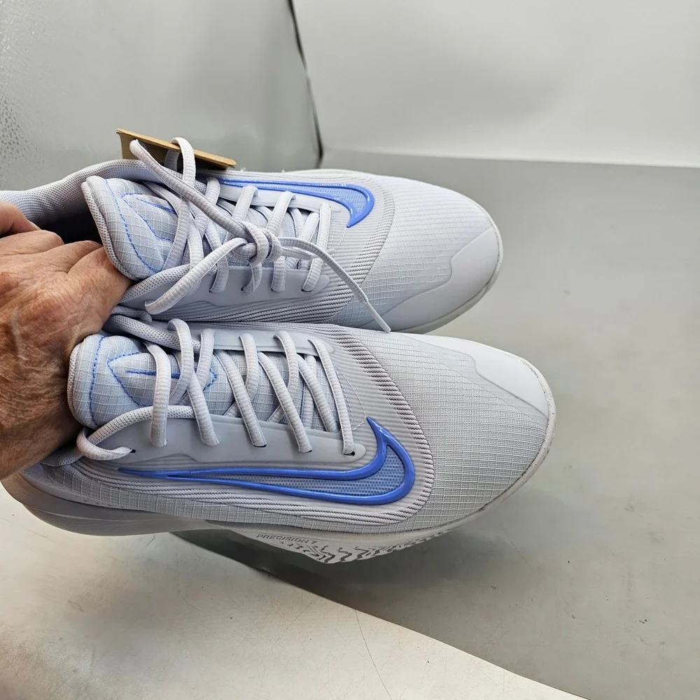 Nike Precision 7 Basketball Shoes Light Blue White FN4322-004 Mens 7.5